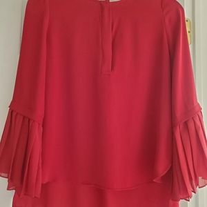 Beautiful bell sleeve red top from Chicos